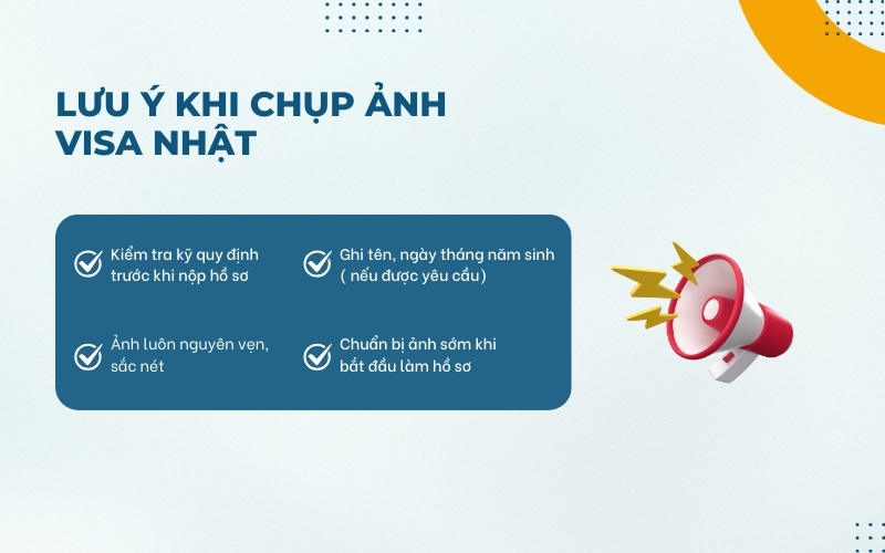 Lưu ý ảnh visa Nhật