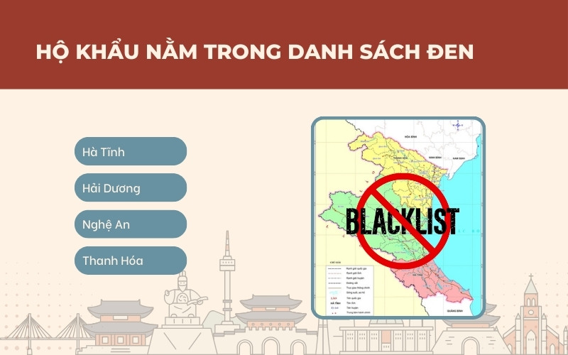 Các lỗi trượt visa Hàn Quốc do hộ khẩu