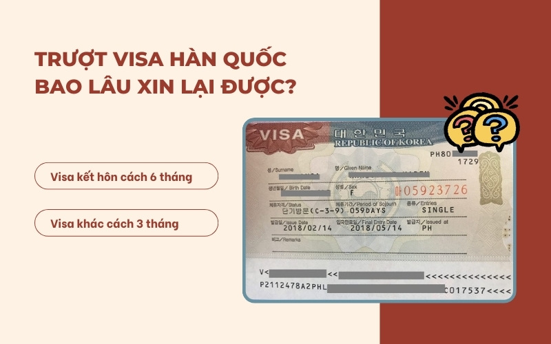 Các lỗi trượt visa Hàn Quốc bao lâu xin lại