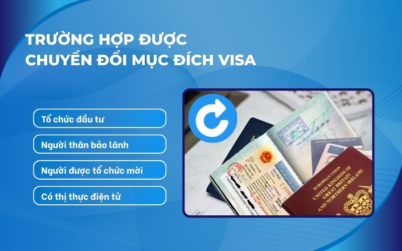 Trường hợp chuyển đổi mục đích visa