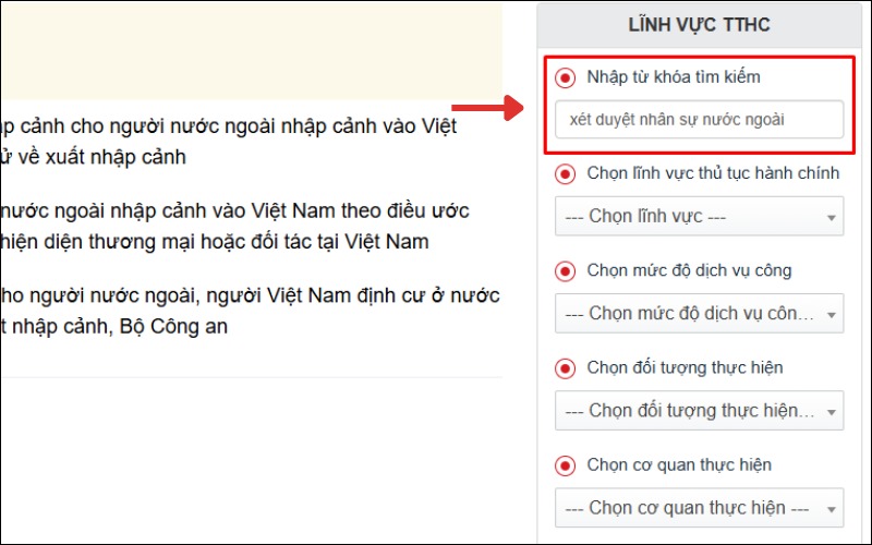 Tìm xét duyệt nhân sự