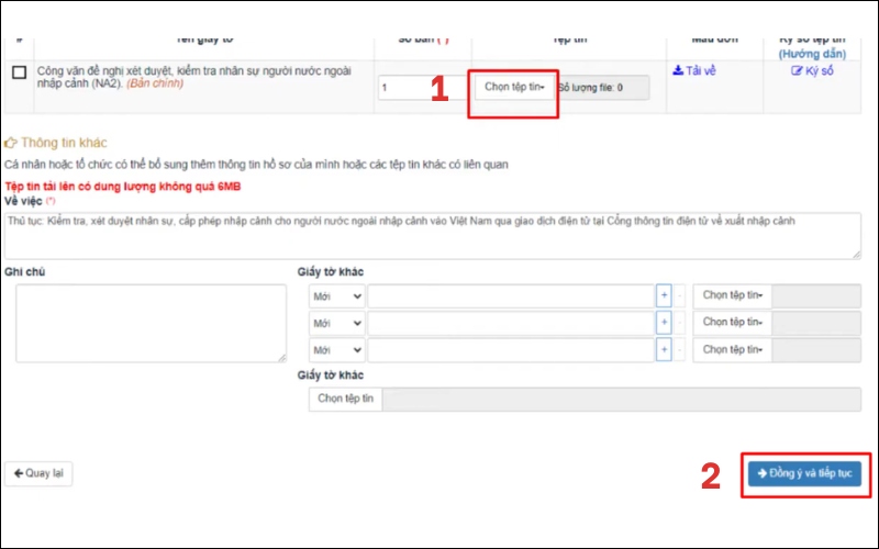 Tải hồ sơ công văn nhập cảnh