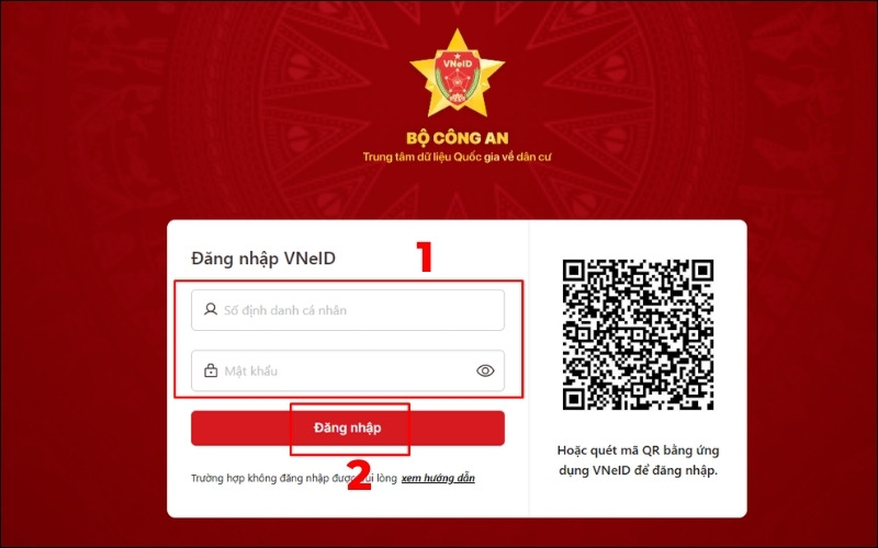 Đăng nhập VNeID
