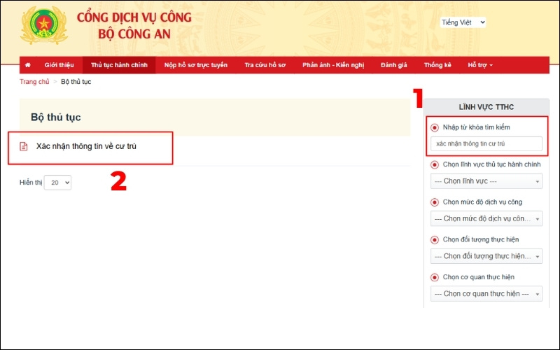 Xác nhận thông tin CT07 và CT08