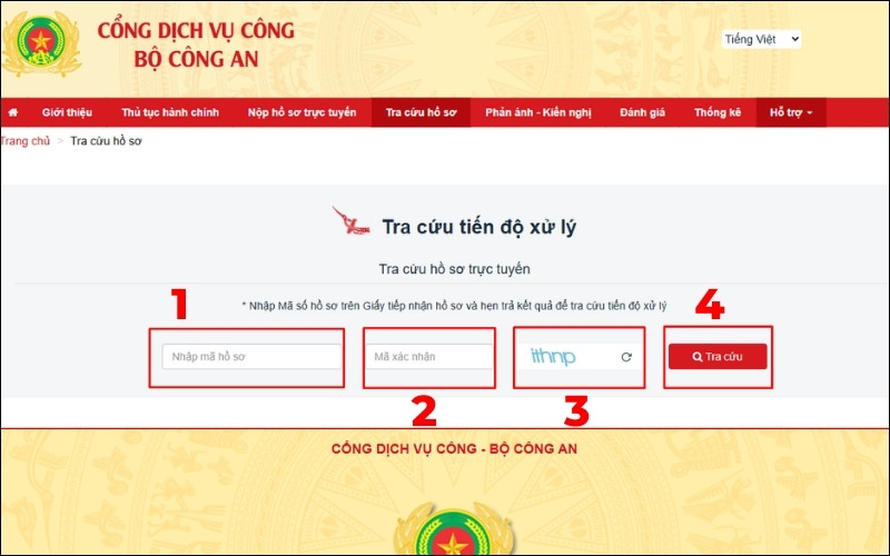 Tra cứu hồ sơ CT07 và CT08