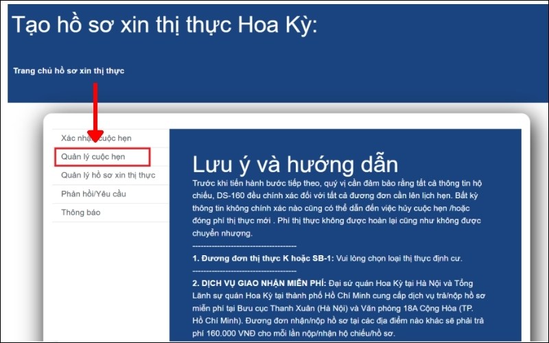 Quản lý cuộc hẹn