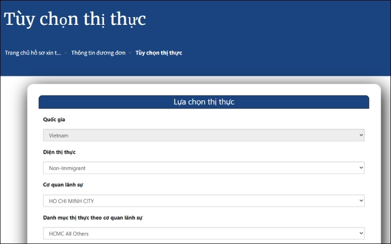 Thị thực phỏng vấn visa Mỹ
