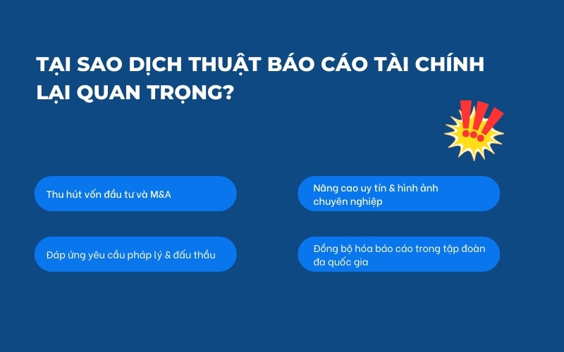 Tại sao dịch thuật báo cáo tài chính
