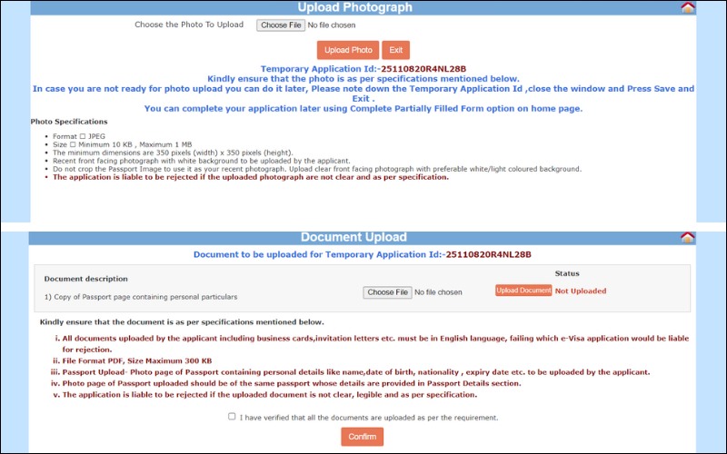 Tải tài liệu E visa Ấn Độ