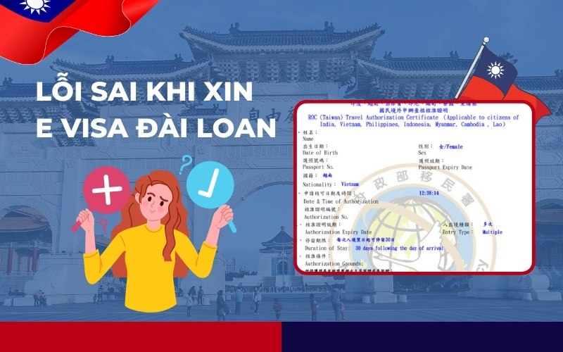 Lỗi sai khi xin E visa Đài Loan