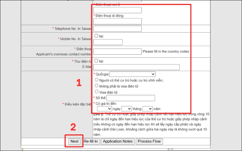 Nhấn Next dể chuyển bước