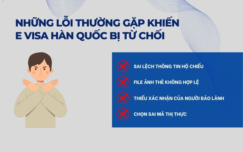 Lỗi thường gặp khi xin E visa