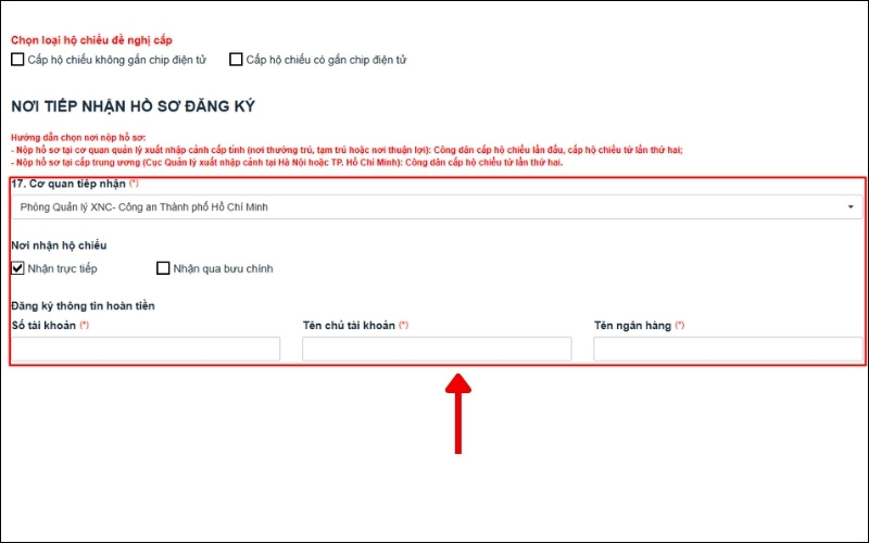 Hình thức nhận gia hạn hộ chiếu online