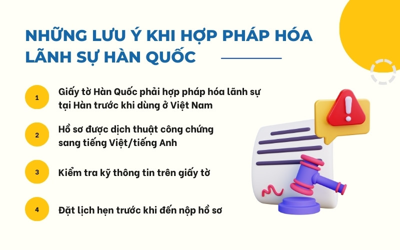 Lưu ý hợp pháp hóa lãnh sự Hàn Quốc