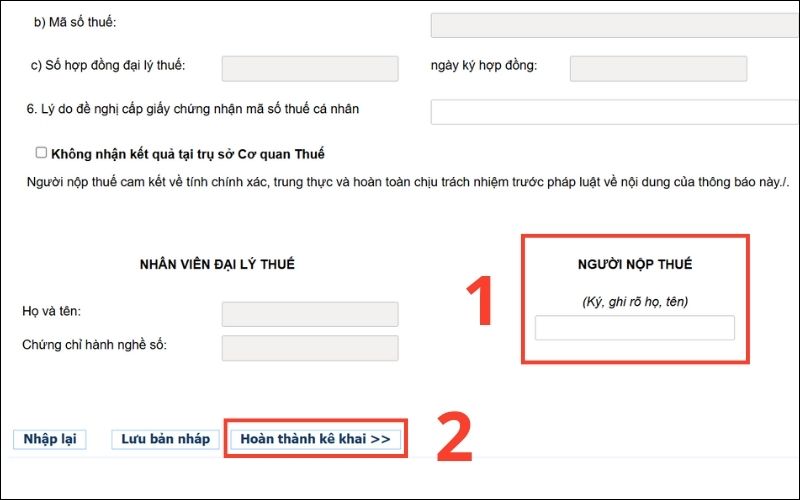 Hủy mã số thuế cá nhân online