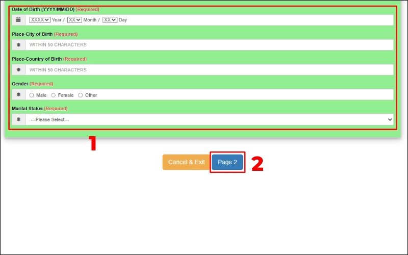 Tiếp tục điền