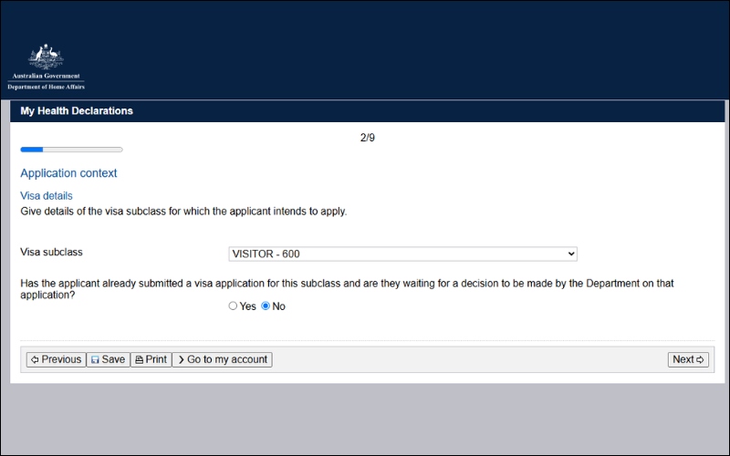 Loại visa khám sức khỏe visa Úc