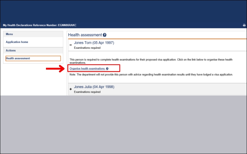 Nhấp vào liên kết