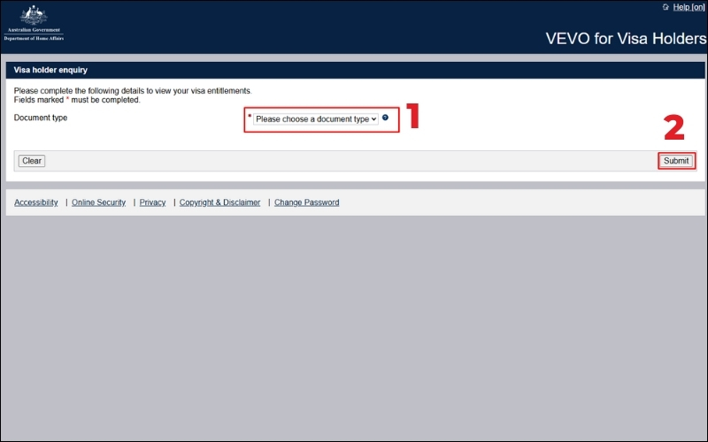 Chọn loại hồ sơ kiểm tra visa Úc