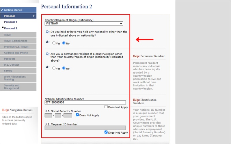 Nhập chứng minh thư