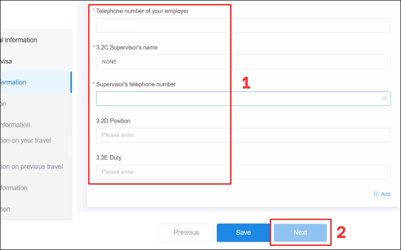 Ghi rõ mẫu tờ khai xin visa Trung Quốc