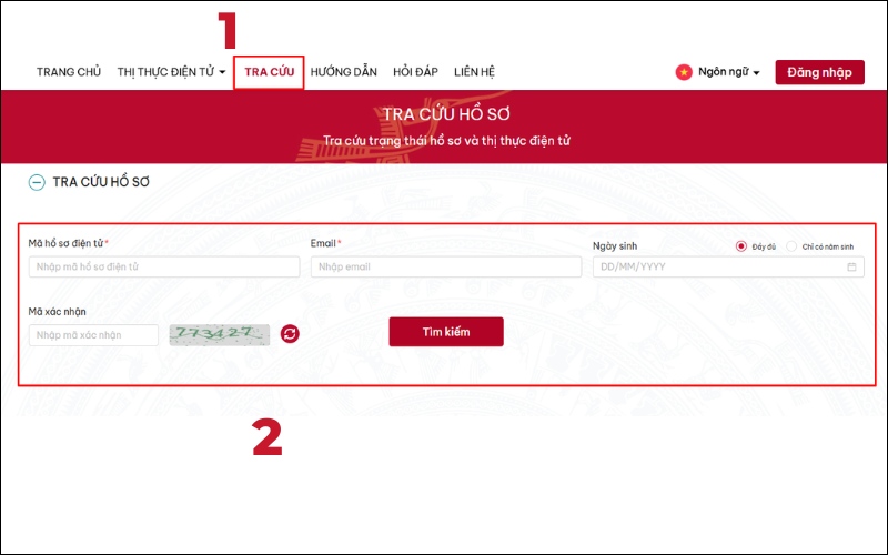 Tra cứu thị thực điện tử