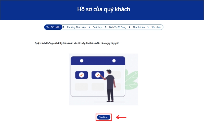 Tạo hồ sơ mới