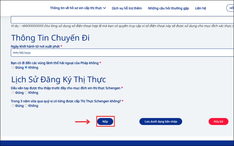 Nhập thông tin TLSContact