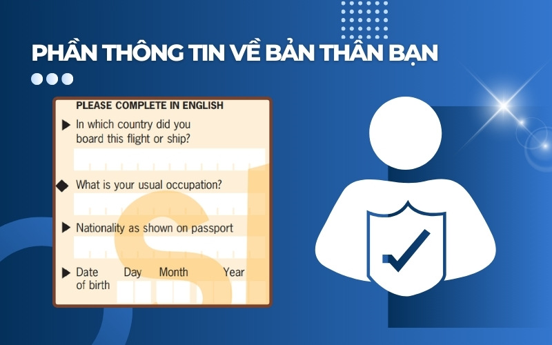 Thông tin bản thân tờ khai nhập cảnh Úc
