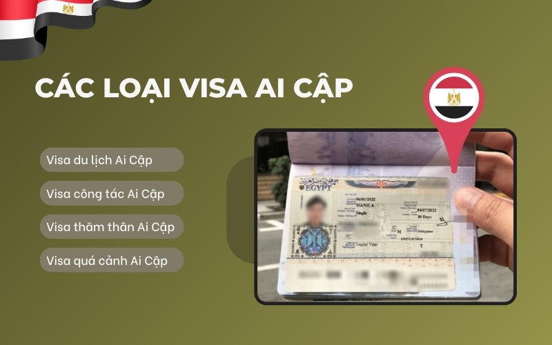Các loại visa Ai Cập