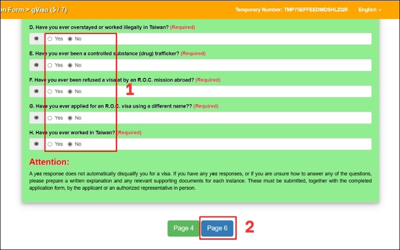 Trả lời câu hỏi visa Đài Loan