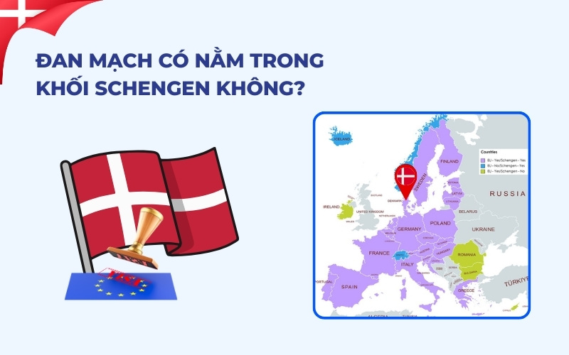 Visa Đan Mạch nằm trong khối Schengen