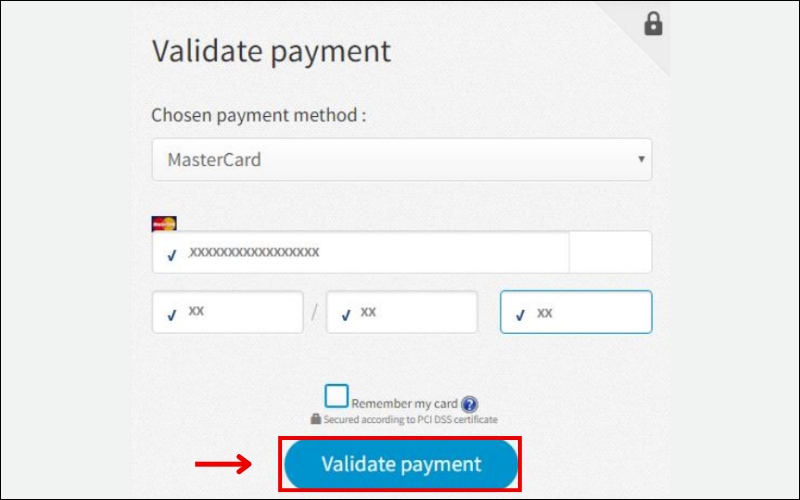 Nhập thẻ thanh toán