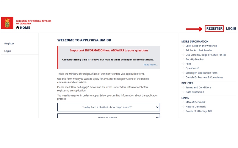 Truy cập visa Đan Mạch