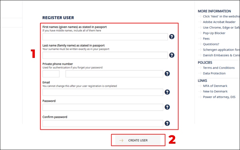 Đăng ký visa Đan Mạch