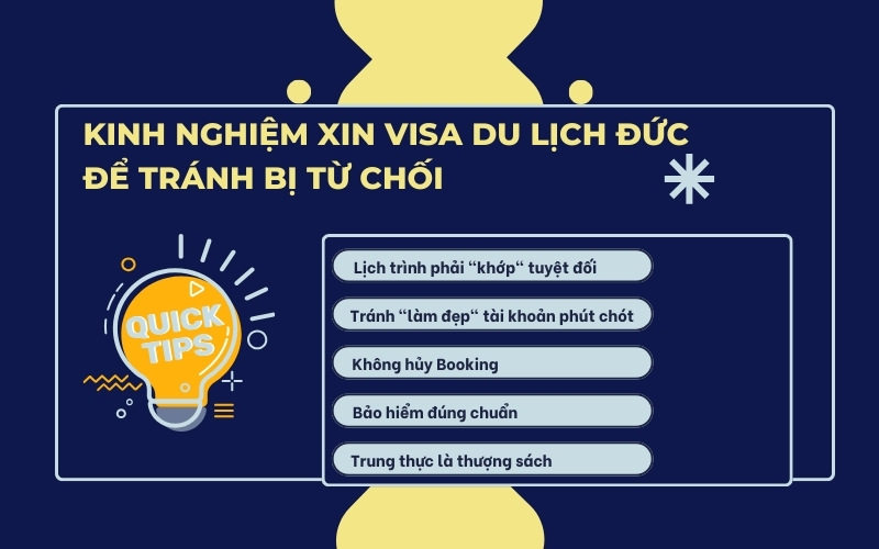Kinh nghiệm xin visa du lịch Đức