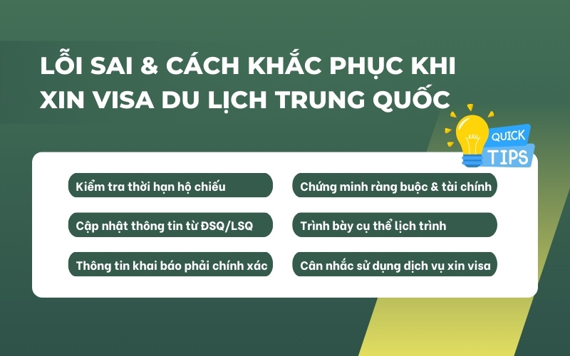 Lỗi sai visa du lịch Trung Quốc