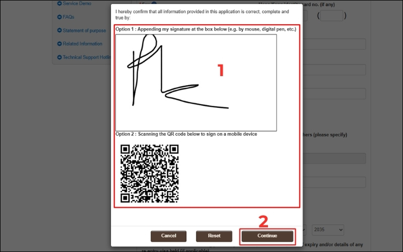 Ký tên visa Hong Kong
