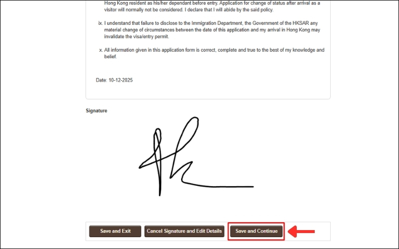 Kiểm tra nội dung visa Hong Kong