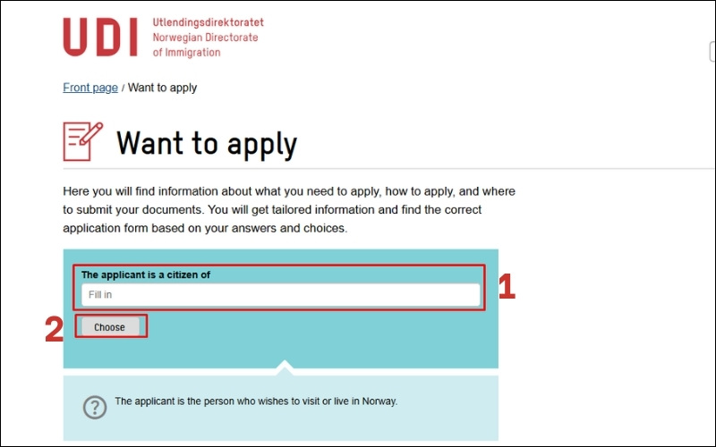 Quốc gia xin visa Na Uy