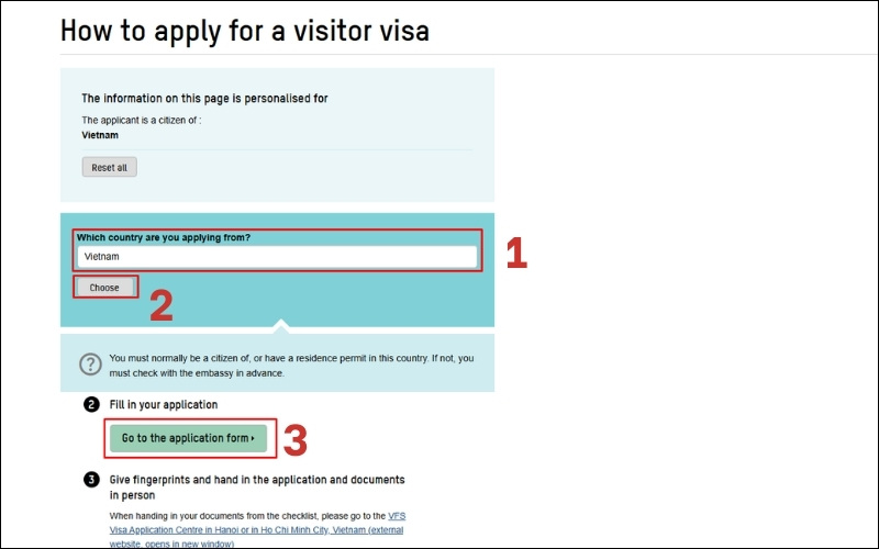 Bắt đầu khai visa Na Uy
