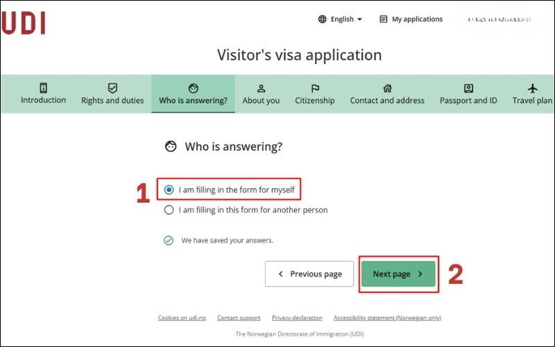 Hoàn thành khai đơn