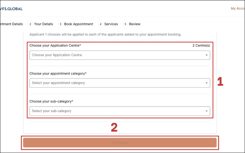 Chọn trung tâm visa Na Uy