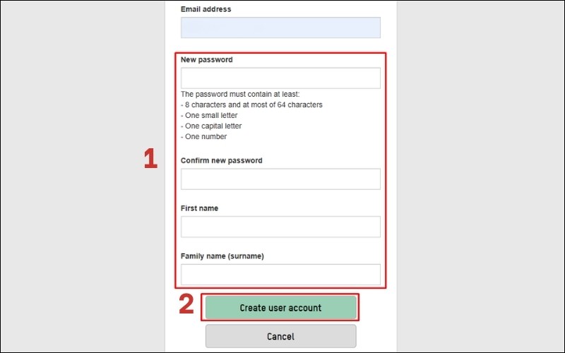 Hoàn tất đăng ký