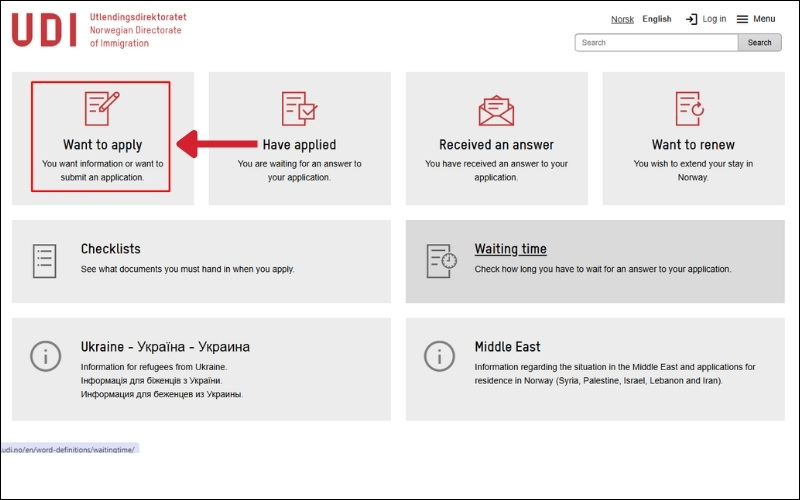 Chọn Want to apply