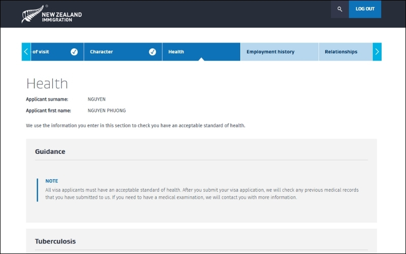 Sức khỏe visa New Zealand