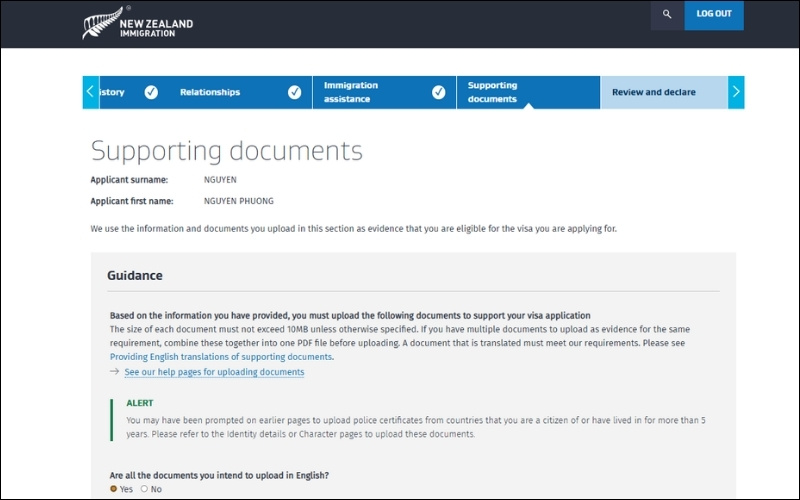 Tải hồ sơ visa New Zealand