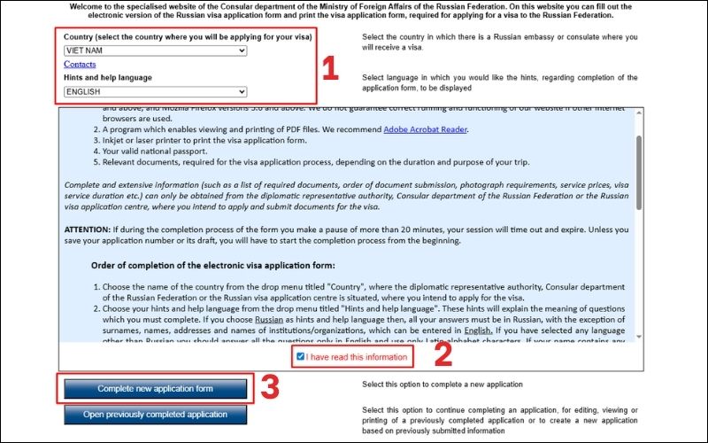 Điều khoản visa Nga