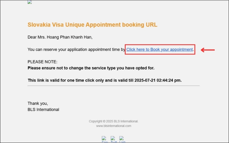 Đặt hẹn visa Slovakia