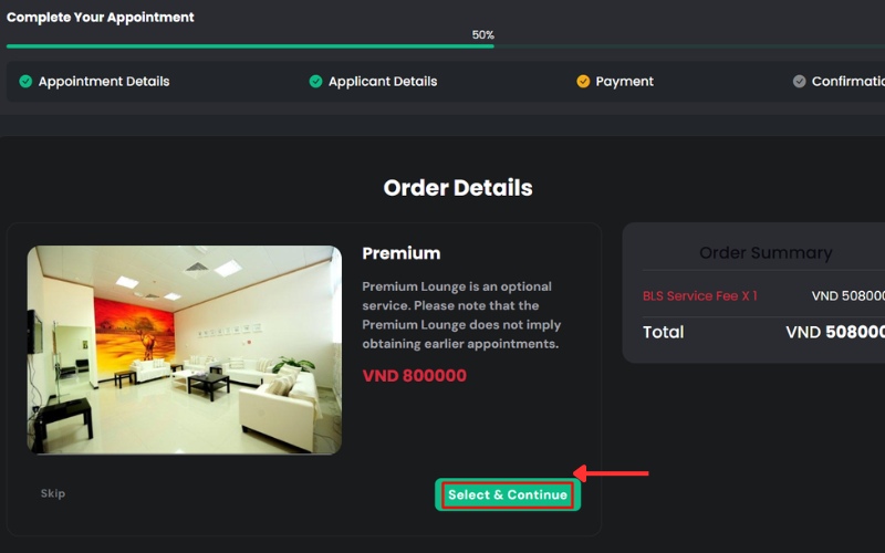 Nộp phí visa Tây Ban Nha